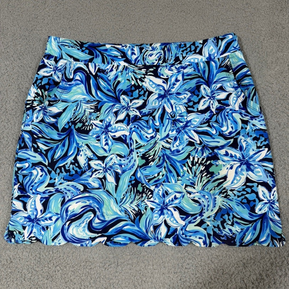 Stella Parker Golf Collection Skort Women's Large Scalloped Edge Blue Tennis - Picture 8 of 8